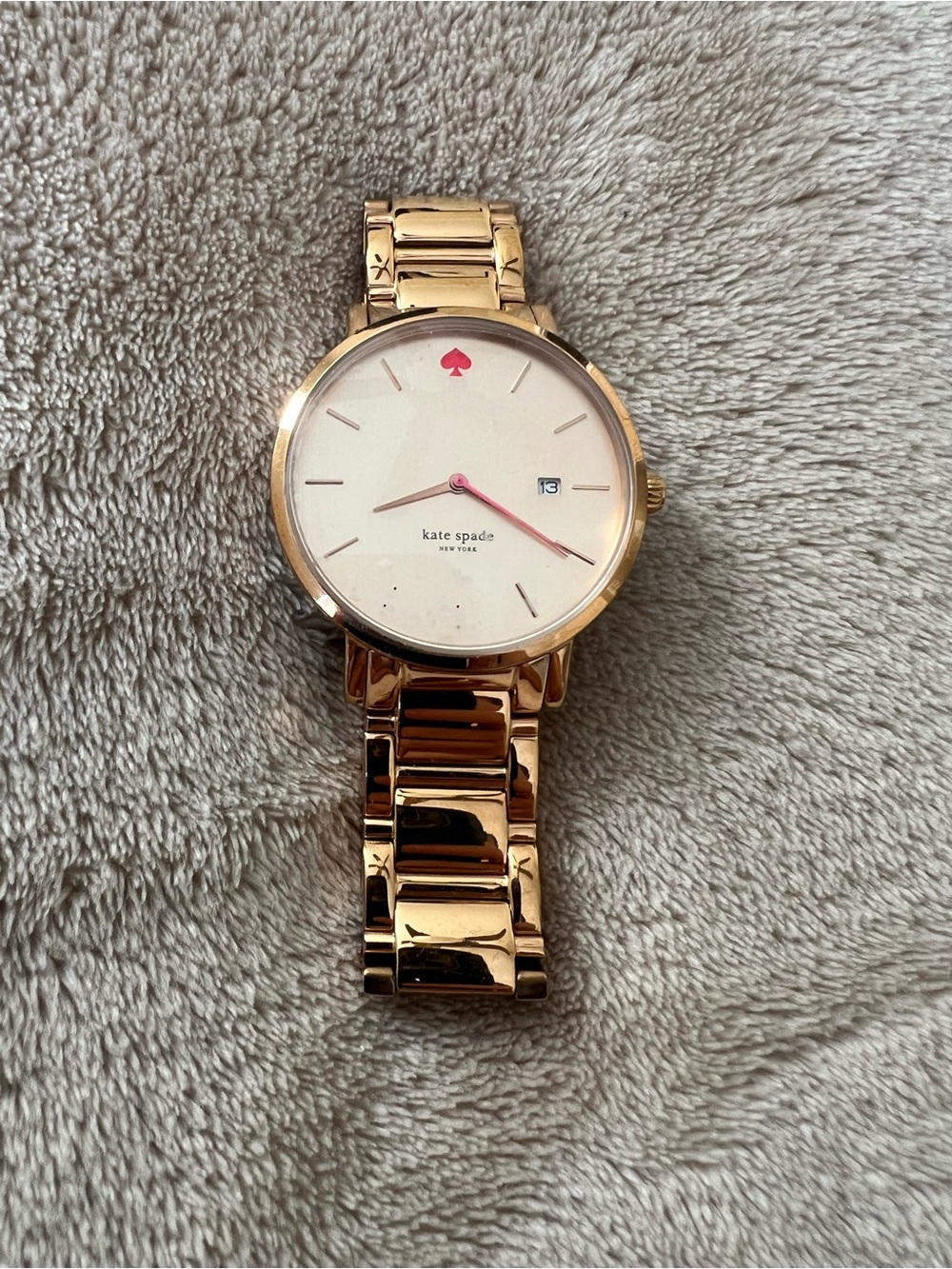 kate spade Rose Gold-Tone Watch with Pink Accents